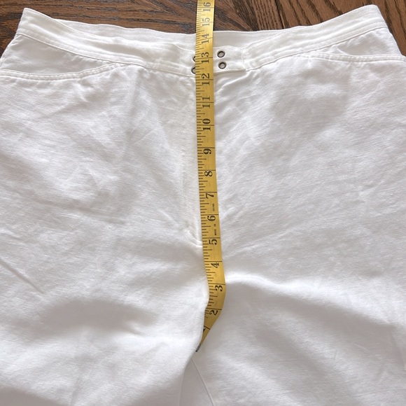 Talbots Linen White Pants Size 16 - Picture 7 of 11